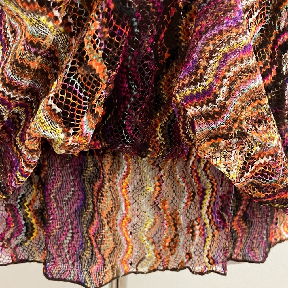 Multi Color Chevron Lace Top - Picture 8 of 14